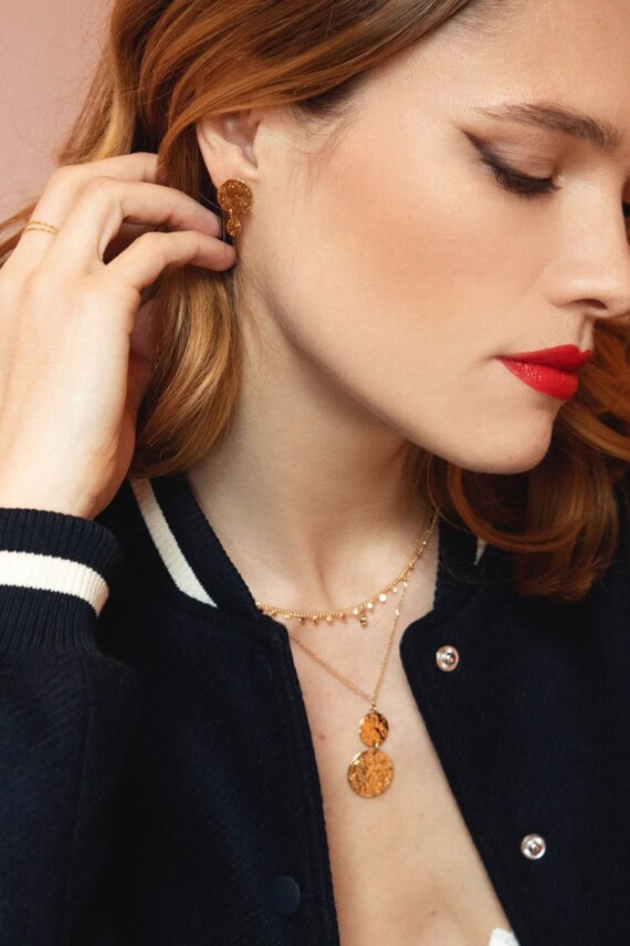 boucles d'oreilles pleine lune maxou femme