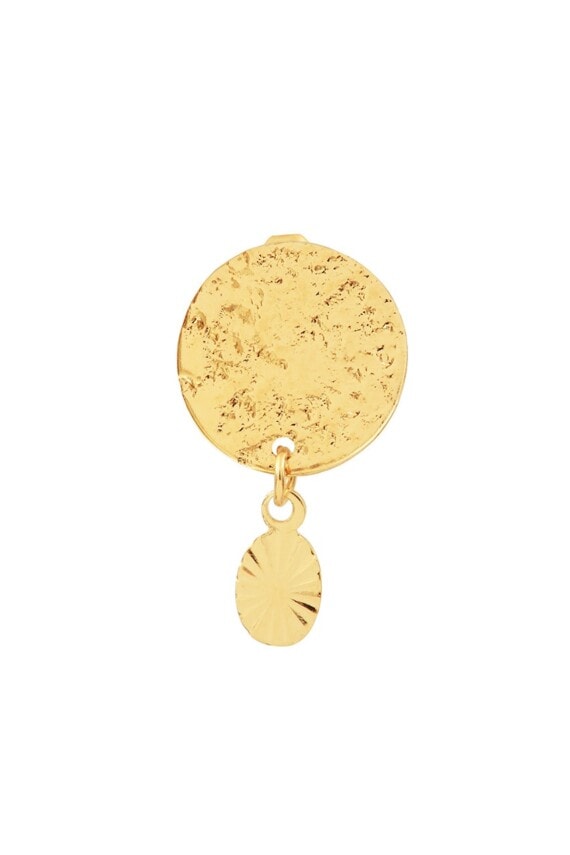 zoom sur une boucle d'oreille pleine lune maxou