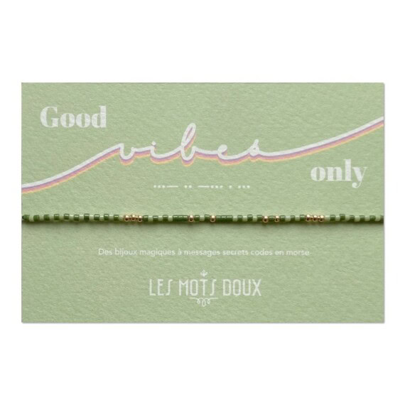Bracelet en code morse Good Vibes Only !