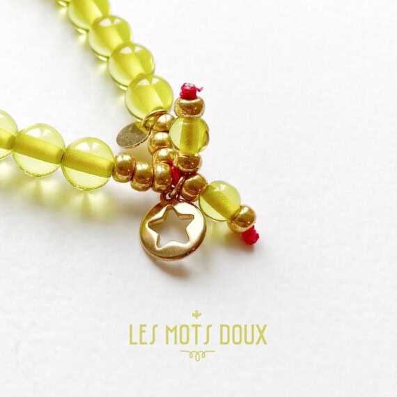 Bracelet Make a wish jaune
