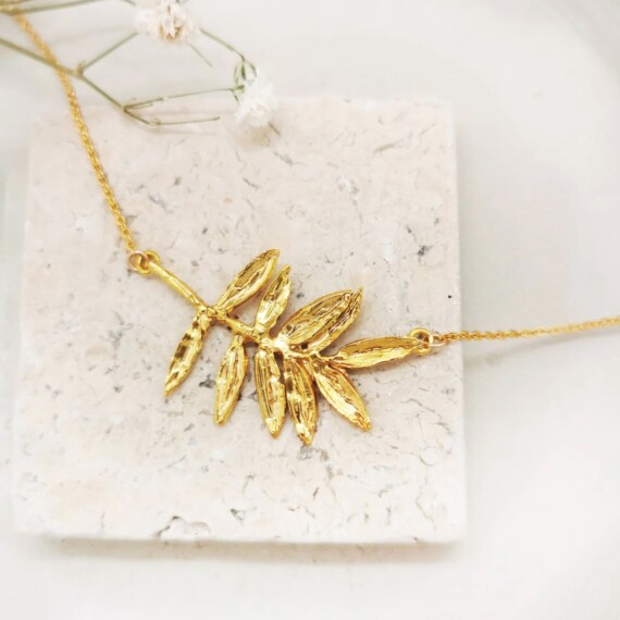 Collier DIMOS - feuille d'olivier