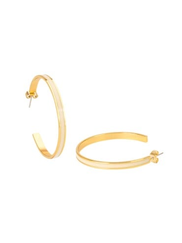 Créoles bangle blanc sable