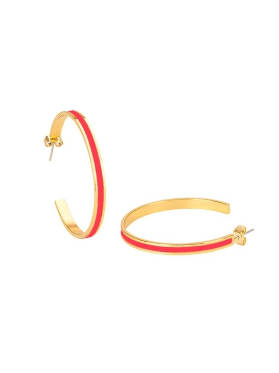 Créoles bangle rose ispahan