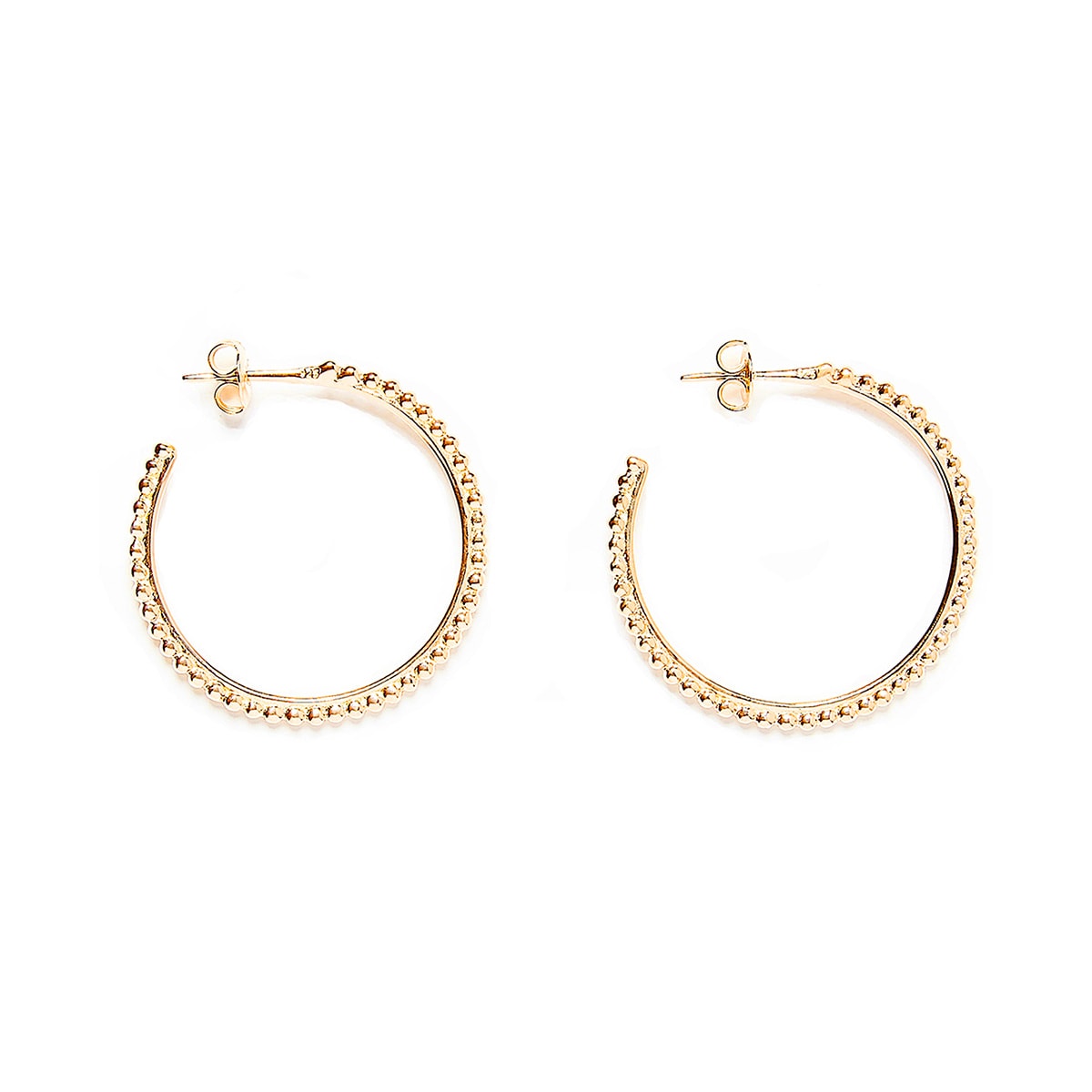 Boucles D'Oreilles Créoles Perlées En Argent 925 – 2,1 Cm – Jewellerybox