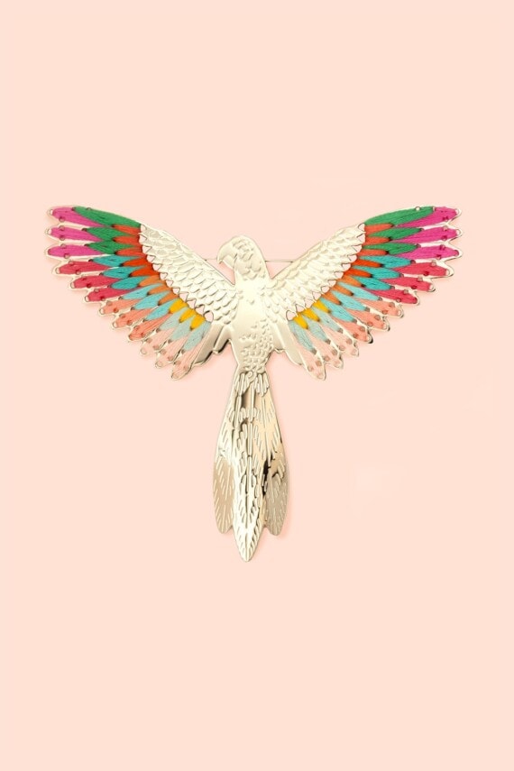 grande broche Ara Perroquet