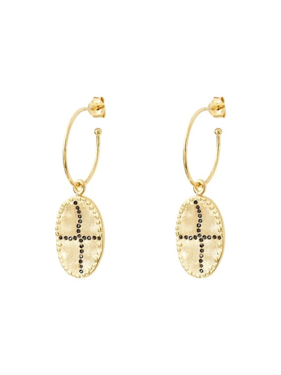 Creoles médailles bazile black