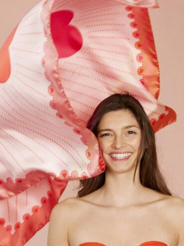 Foulard en soie Joli Cœur