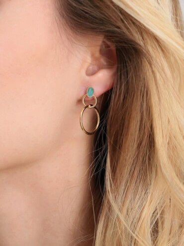 Boucles pendantes Stellaïs amazonite