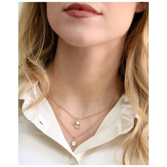 Colliers collection saturne pendentifs ovales nacre