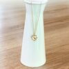 Collier ex-voto coeur cristal - chaine en plaqué or