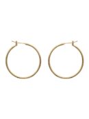 Boucles d'oreilles Créoles Thalie chez poisson plume. Bijoux en plaqué or. Boucles d'oreilles fines et légères.