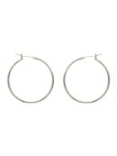 Boucles d'oreilles Créoles themis chez poisson plume. Bijoux en argent. Boucles d'oreilles fines et légères.