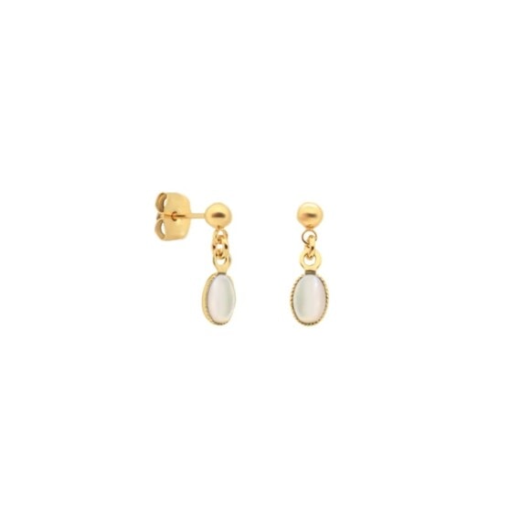 Petites boucles Astra nacre - Boucles d'oreilles pendantes