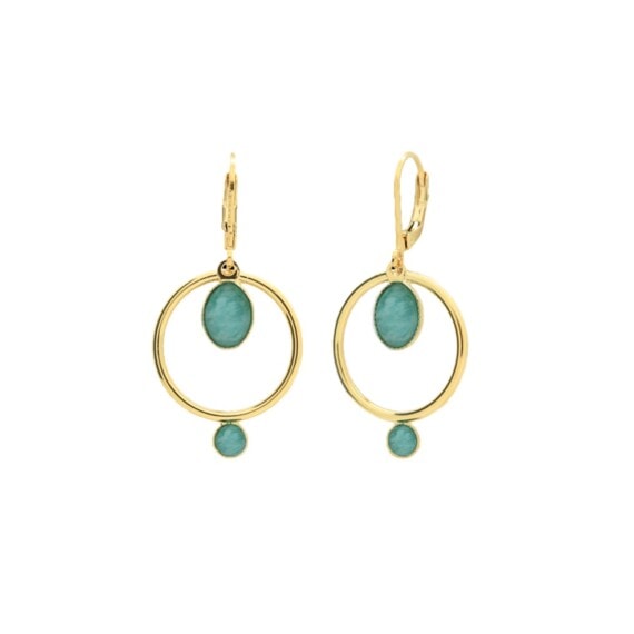petites boucles d'oreilles éclipseamazonite