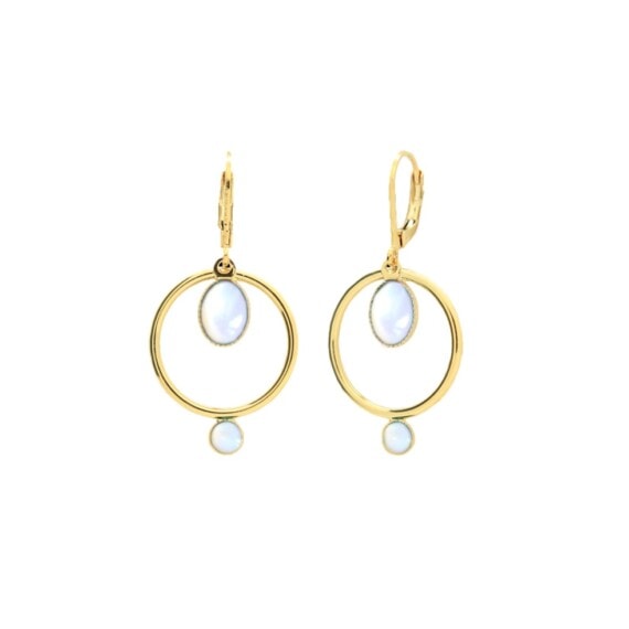 petites boucles d'oreilles eclipse nacre