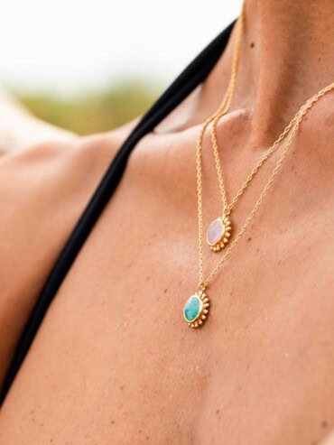 Collier Plein Soleil opale rose