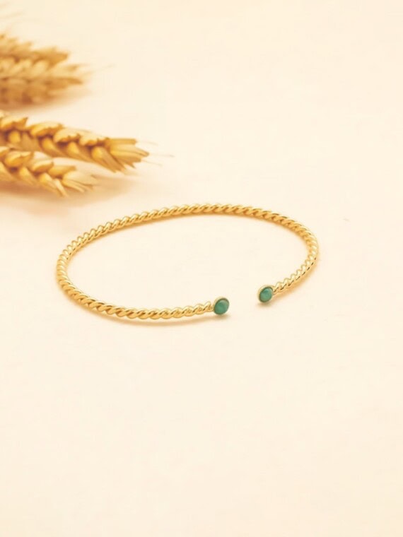 Jonc fin torsadé amazonite angela