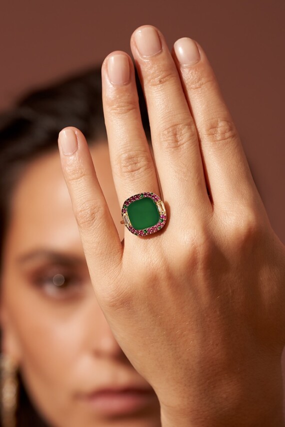 Bague Idylle verte fmme