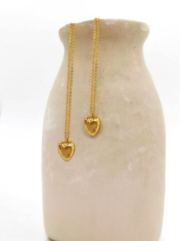 Collier Cœur Hory présentation sur support