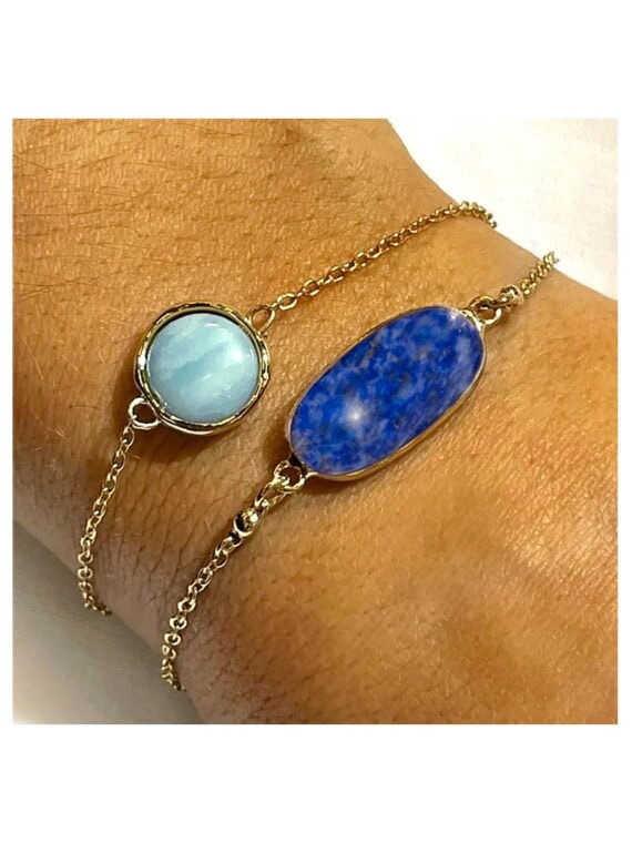 Bracelet manihi lapîs lazuli