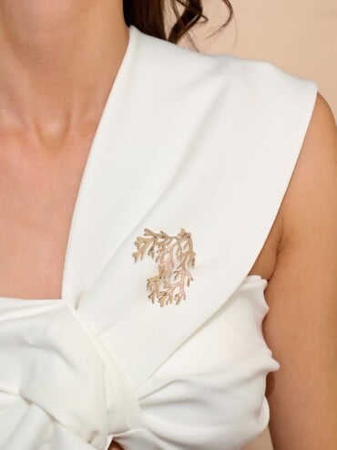 Broche Corail Sable rosé Maldives