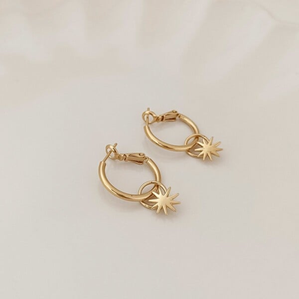 Boucles créoles étoiles Sally