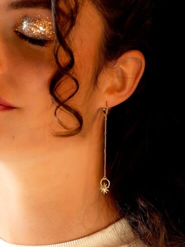 Boucles d'oreilles longues étoiles Sally