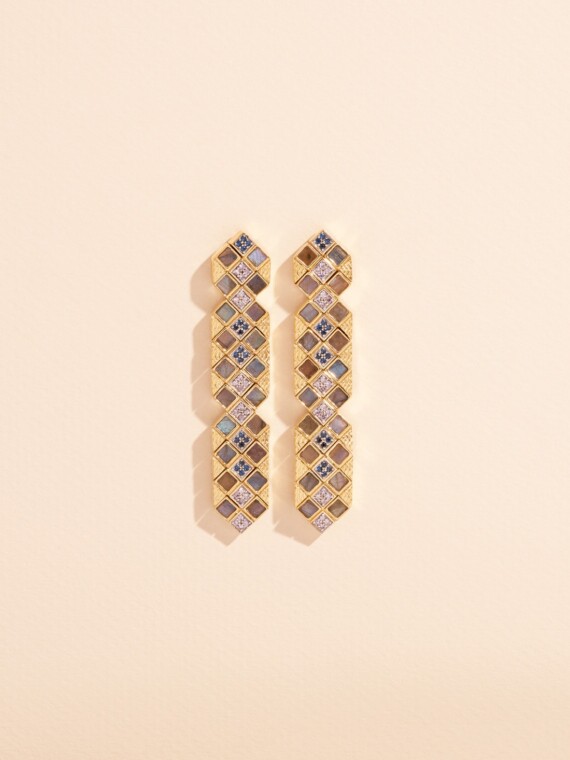 Boucles d'oreilles Idylle Labradorite – Image 2