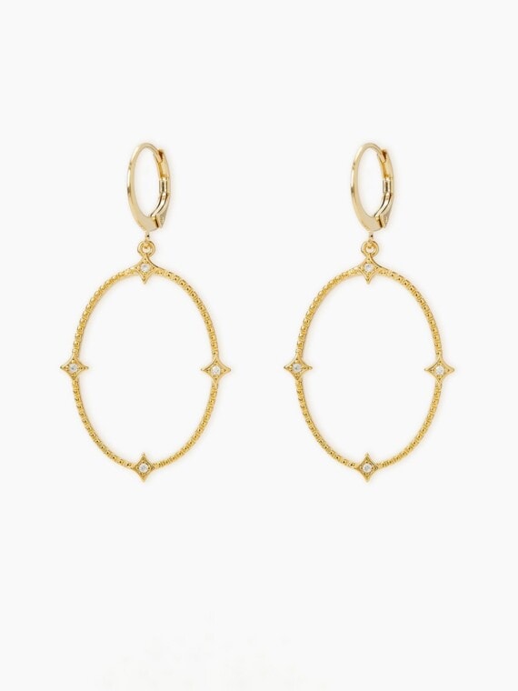 Boucles d'oreilles boréales étoiles ovales