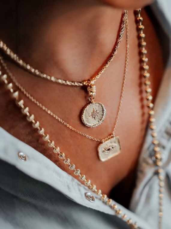 Collier étoile du matin médaille