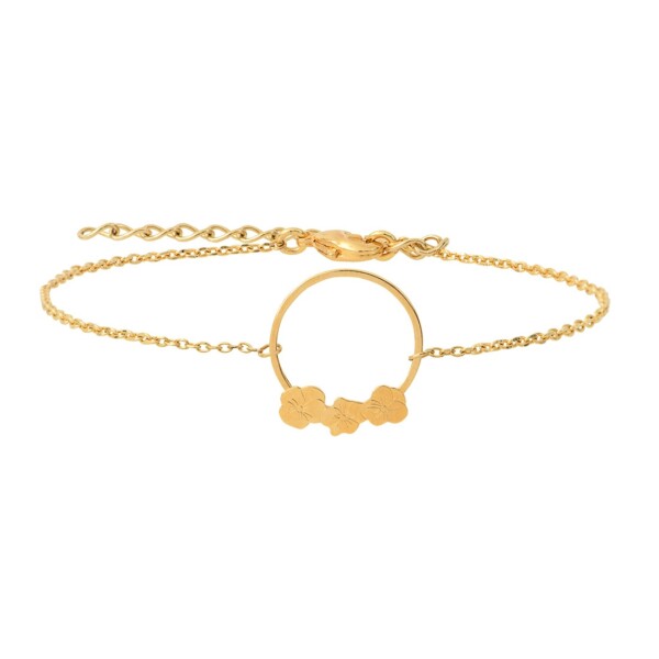 Bracelet pansy cercle fleurs