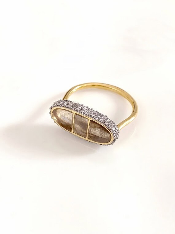 Bague izy3 labradorite taille 58
