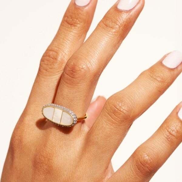Bague IZY 1 nacre