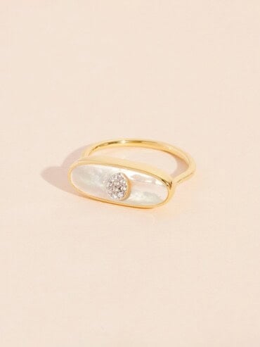 Bague IZy 2 nacre