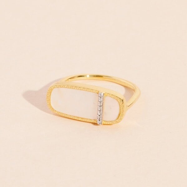 Bague izy3 nacre
