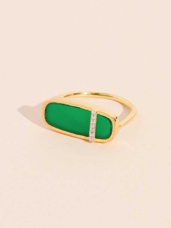 Bague izy3 onyx vert