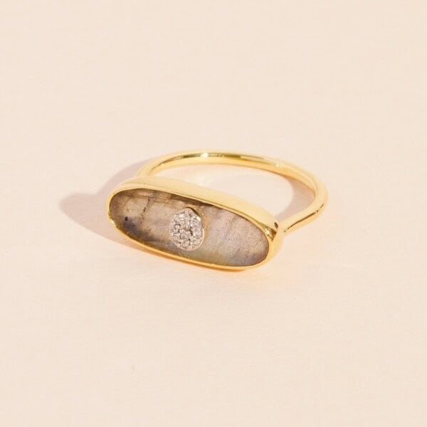 Bague izy2 labradorite