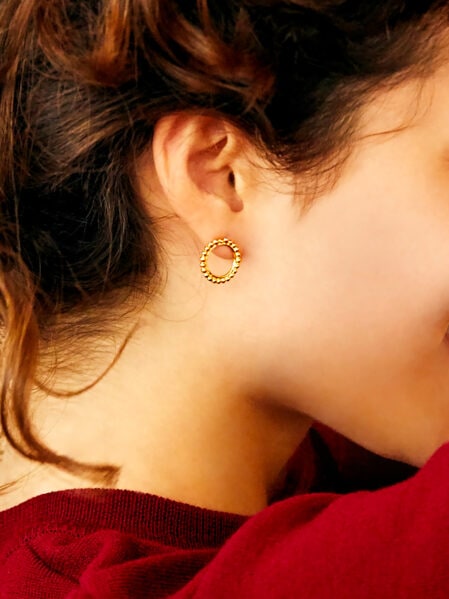 Boucles d'oreilles MILA dorées vermeil femme