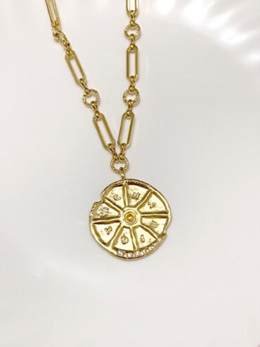 Collier médaille antique César