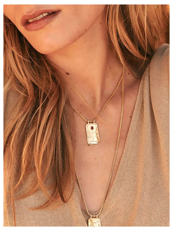 Collier bonheur grenat
