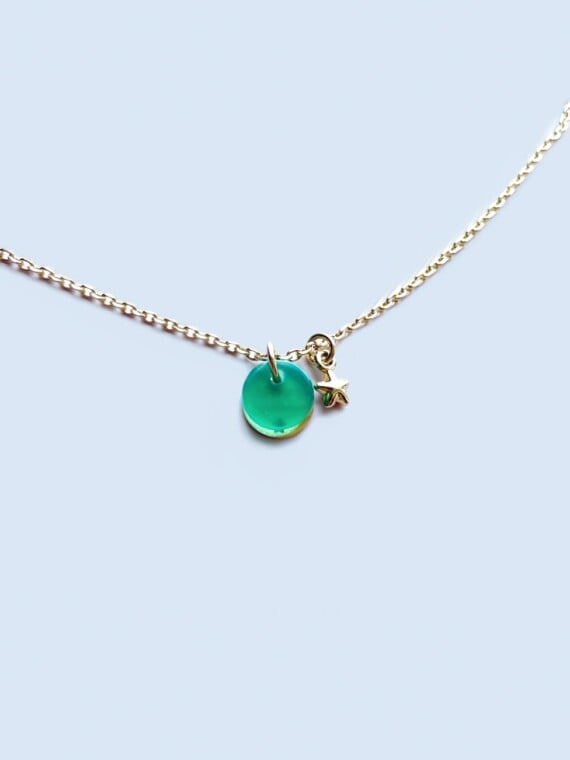 Collier je porte bonheur médaille
