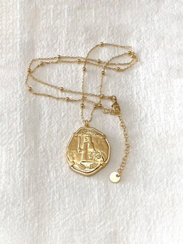 Collier médaille antique Thémis