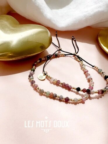 Bracelets tourmalines codés en morse