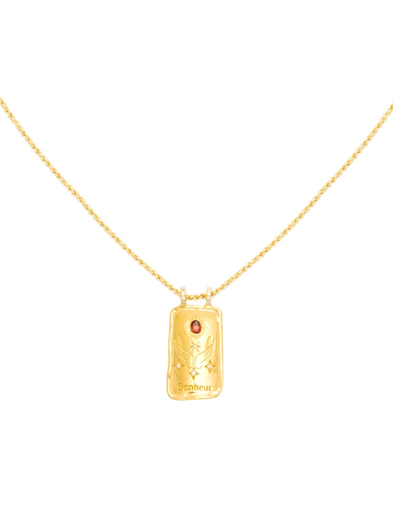 Collier bonheur grenat