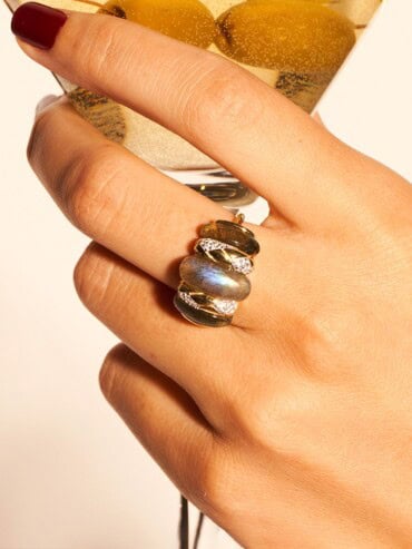 Bague ORO LABRADORITE new