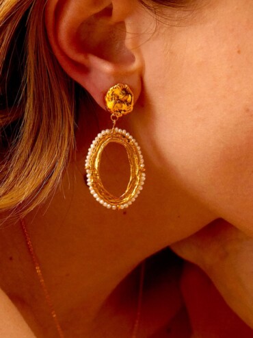 Boucles d'oreilles ORIA nacre