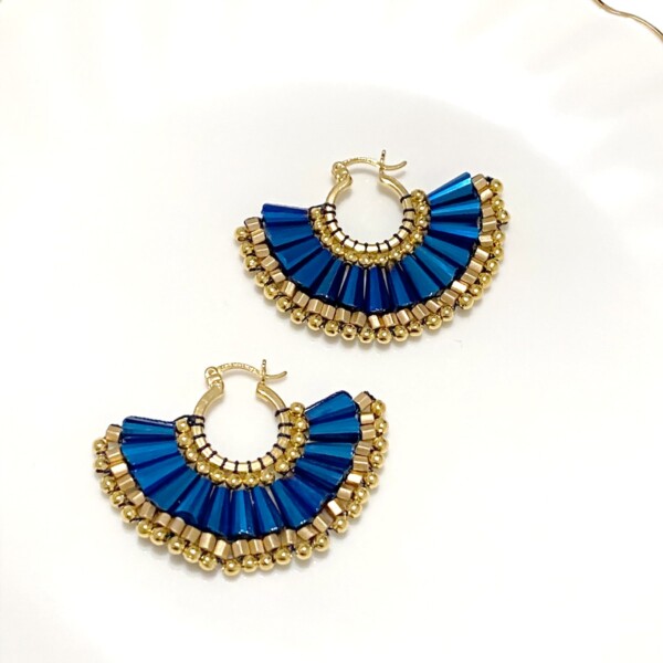 Boucles serpiente emplumada bleu