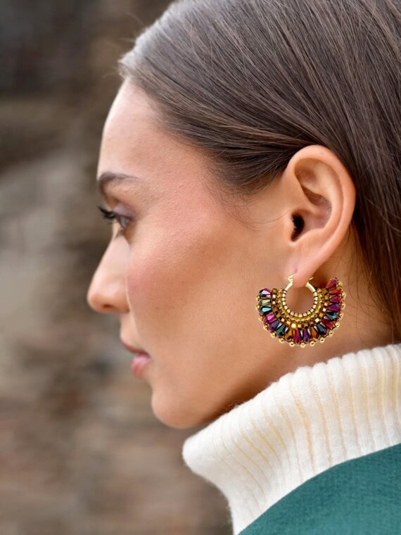 Boucles d'oreilles Miramar Magenta