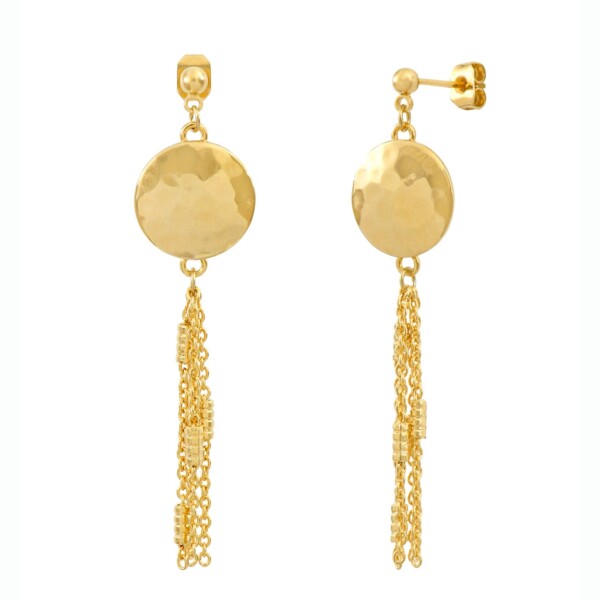 Boucles d'oreilles pendantes dorées Mon Soleil