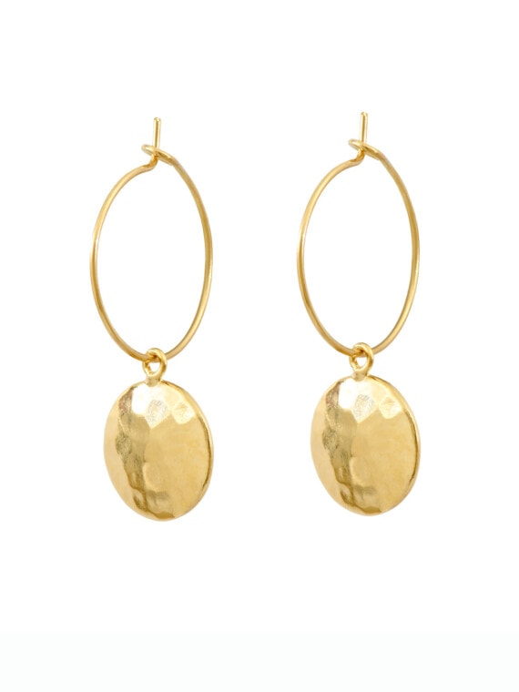 Boucles créoles Mon Soleil - bijoux dorés à l'or fin.